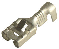 MOJC 1,5-28 Mosazná objímka s jazýčkem cínovaná, průřez 0,5-1,0mm2 / 2,8x0,8mm