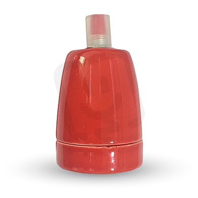 Porcelain Lamp Holder Fitting Red,  VT-7