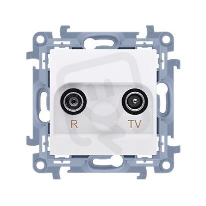 Anténní zásuvka R-TV koncová, průchozí útlum:10dB 1x vstup: 5-862 MHz bílá