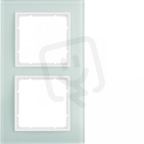 Skleněný rámeček, 2-násobný, B.7, sklo bílá/bílá mat BERKER 10126909