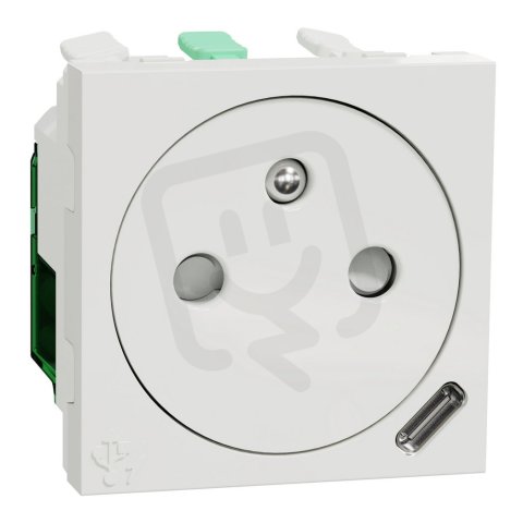 Zásuvka NOVÁ UNICA skrytá 250V/16A + USB C 10.5W, 2.1A, 2M, Bílá
