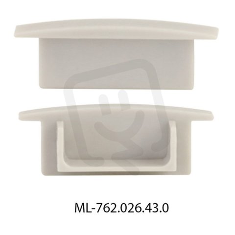 McLED ML-762.026.43.0 Koncovka pro VD bez otvoru, šedá barva, 1 ks