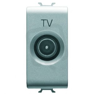 Gewiss GW14362 CHORUS Zásuvka TV, 1M IEC 9,5mm, titanová