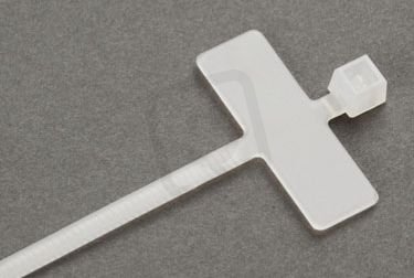 Vázací pásky s popisovacím štítkem 200x2,5mm (25x8mm) bílá (100ks) 1791701