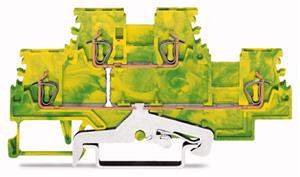 Dvoupatrová svorka, 4vodičová svorka pro ochranný vodič, 1,5mm2, zeleno-žlutá