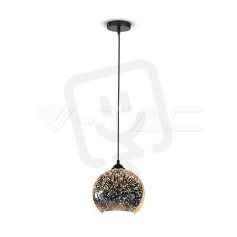 Závěsné svítidlo V-TAC Holder E27 With 3D Glass Lampshade 150mm VT-7152