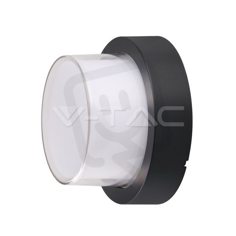 12W LED Wall Light Black Round 3000K,  V