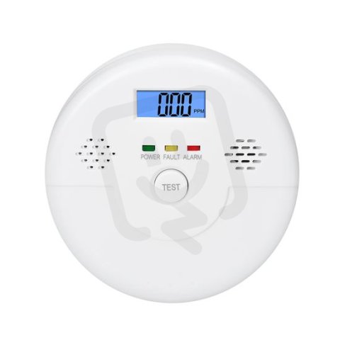 Detektor spalin CO + alarm, 85dB, 9V baterie SOLIGHT 1D31