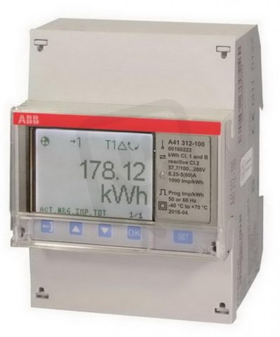 Elektroměr A41 312-100 80 A tř. B RS 485 Modbus ABB 2CMA170503R1000