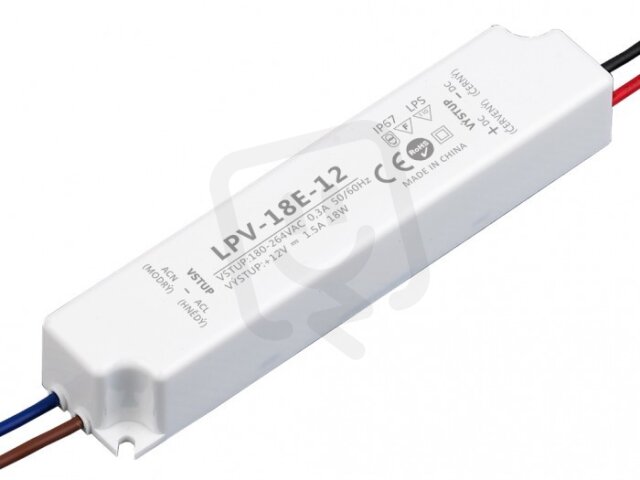 12V 18W zdroj IP67 LPV-18E-12 T-LED 05602