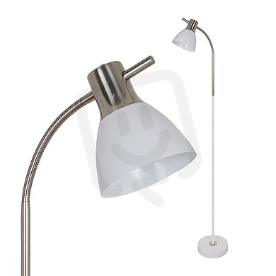 Floor Lamp E27 60W Sand White + Satin Ni