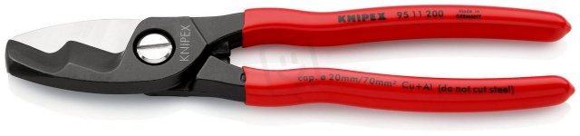 Kabelové nůžky s dvojitým břitem 200 mm KNIPEX 95 11 200