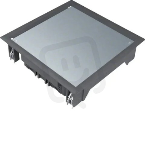 Víko podlahové krabice Q06 čtvercové pro 6 přístrojů, pro podlahy 12 mm černá