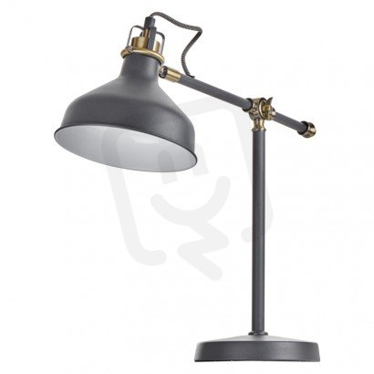 Stolní lampa HARRY na žárovku E27, tmavě šedá EMOS Z7611