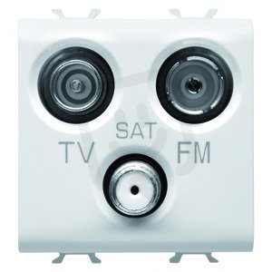 Gewiss GW10382 CHORUS Zásuvka TV+FM+SAT 2M, bílá