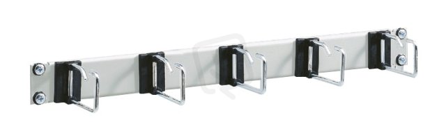 19'' routing panel 1U chrome bracket 75 RAL9005 black SCHRACK HDCR100192