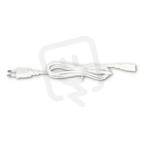 Napájecí kabel 230 V 2 x 0,5 mm2 s plochou EU vidlicí bílý délka 2 m