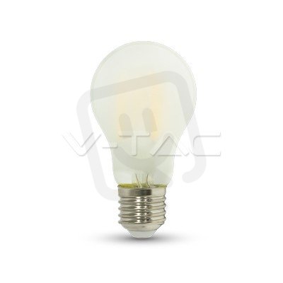 LED žárovka V-TAC 7W Filament E27 A60 A++ Frost Cover Warm White VT-2047