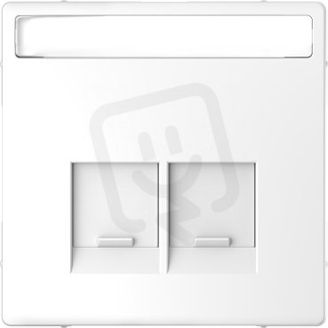 Merten Centrální deska datové zásuvky 2xRJ45 Lotos White SCHNEIDER MTN4574-6035