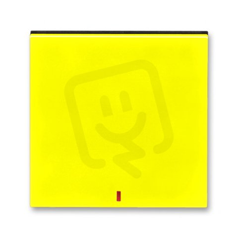 Kryt vypínače s červeným průzorem 3559H-A00655 64 žlutá/kouřová černá Levit ABB