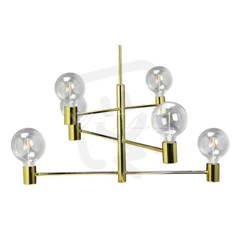 Modern Chandelier Gold Adjustable 6 Bulb