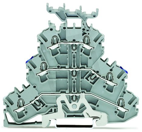Třípatrová svorka stíněného vodiče, 2,5mm2, šedá WAGO 2002-3248