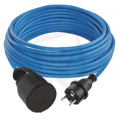 Weatherproof prodlužovací kabel 10 m 1 zásuvka černý silikon 230 V 1,5mm2
