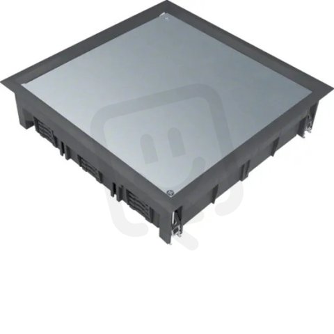 Víko podlahové krabice Q12 čtvercové pro 12 přístrojů, pro podlahy 12 mm černá