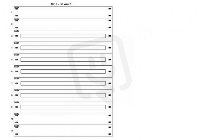 Konstrukce instalační 5-33, plastové panely SCHRACK CSIL129533