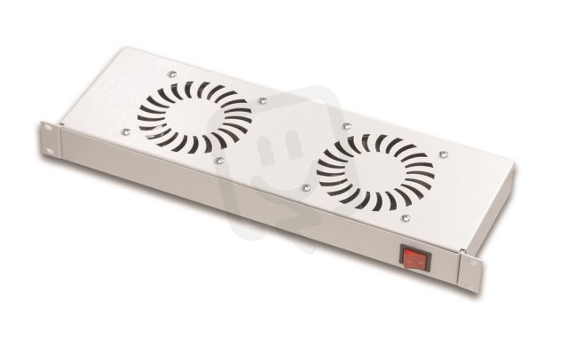 19'' ventilační jednotka, 2 ventilátory, vypínač, 1U SCHRACK DTLTM02S--