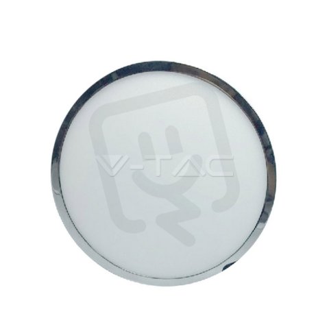 6W LED Surface Panel Light Chrome Round