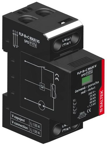 FLP-B+C MAXI VS/1 Kombinovaný Svodič TN/TT 25kA (10/350) SALTEK A03533